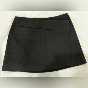 Forever 21 black front wrap mini skirt